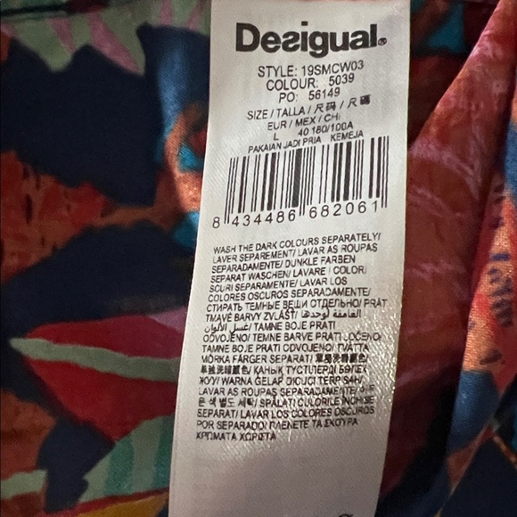 Desigual Man / Men's Colorful Patterned Stylish lightweight cotton Shirt - Picture 5 of 8